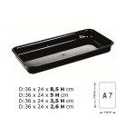 Δισκάκι προβολής Open Α7Η50 360x240mm Μαύρο ICS-102.0019