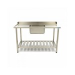 Λάντζα πλυντηρίου πιάτων 160x75cm Αριστερό με νεροχύτη και ράφι αποθήκευσης MAX-09201035