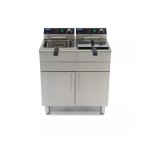 Φριτέζα ηλεκτρική επιδαπέδια 2 x 16L με βρύση αποστράγγισης και ντουλάπι - Διπλό καλάθι MAX-09365156