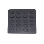 Ορθογώνιο σχήμα φόρμα για Βάφλες 64x41/45x22 mm 20 τεμαχίων MAX-09374322