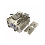 Φριτέζα 2 x 10L με βρύση αποστράγγισης - Διπλό καλάθι MAX-09391650