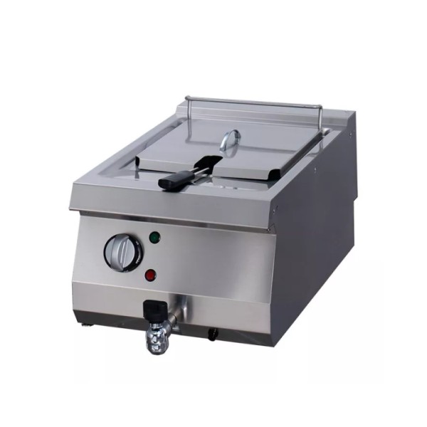 Φριτέζα βαρέως τύπου - 1 x 12L - Ηλεκτρική - με βρύση αποστράγγισης - βάθος 70cm 40 x70 x28 MAX-09395000