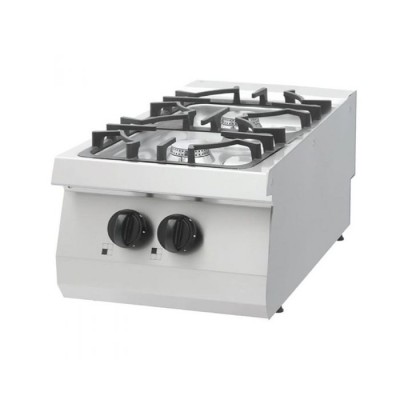 Μαγειρική εστία αερίου βαρέως τύπου με 2 καυστήρες μονής μονάδας 70cm MAX-09396001