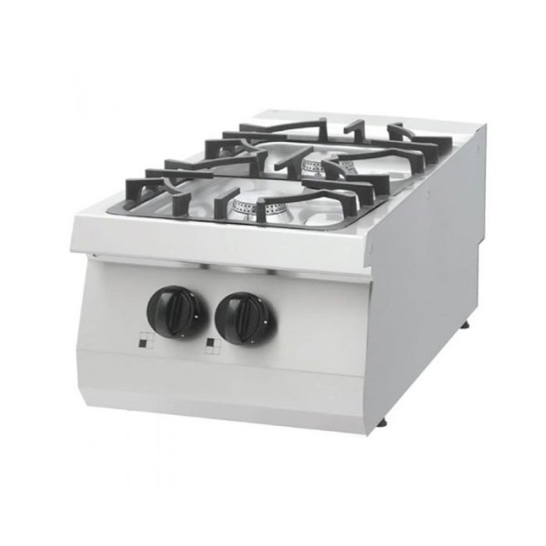Μαγειρική εστία αερίου βαρέως τύπου με 2 καυστήρες μονής μονάδας 70cm MAX-09396001