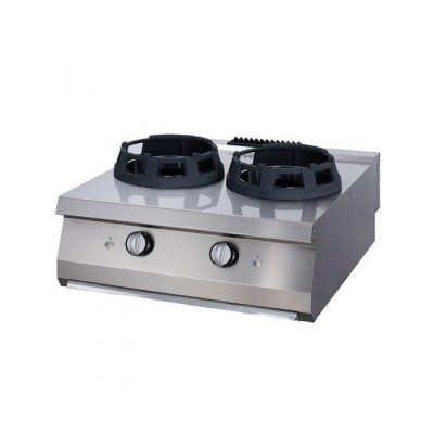 Μαγειρική εστία Wok Premium αερίου με 2 δακτύλιους μαγειρέματος MAX-09398546
