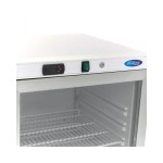 Βιτρίνα ψυχόμενη επιτραπέζια 200L λευκή με γυάλινη πόρτα MAX-09405006
