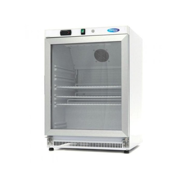 Βιτρίνα ψυχόμενη επιτραπέζια 200L λευκή με γυάλινη πόρτα MAX-09405006