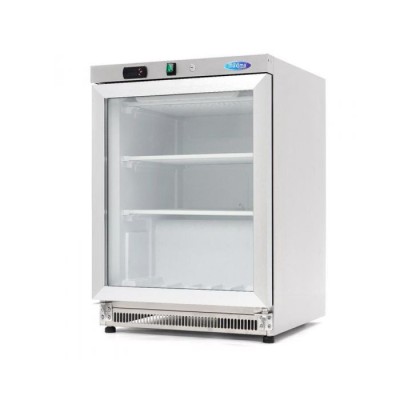 Καταψύκτης με 1 γυάλινη πόρτα 200L με ανοξείδωτο χάλυβα MAX-09405011