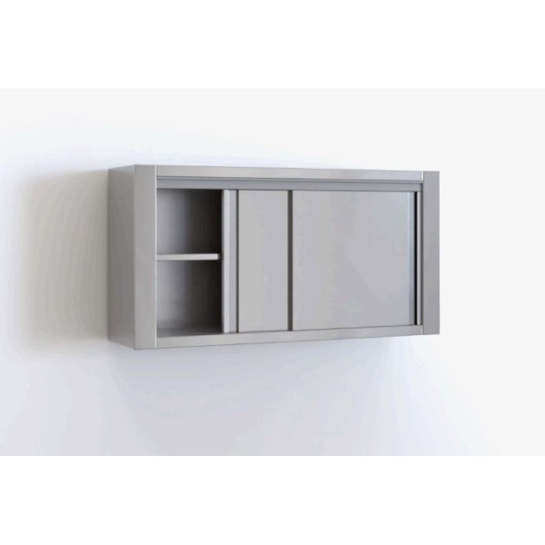 Επαγγελματική πιατοθήκη ανοξείδωτη με 2 συρόμενες πόρτες 90Χ40Χ70 εκ ID-PIAT90