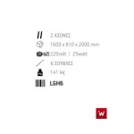 Επαγγελματική ανοξείδωτη επιδαπέδια ψησταριά κάρβουνου με σούβλες δύο ατέρμονες και χοάνη VKN-LGH6 160χ81χ200 εκ