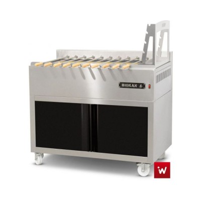 Επαγγελματική ψησταριά για 9 κοντοσούβλια επιτραπέζια κάρβουνου VKN-ROASTER K9S 110X61X27/27 εκ