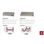 Επαγγελματική ανοξείδωτη σουβλακιέρα-ψησταριά επιτραπέζια δύο επιπέδων κάρβουνου VKN-CGD1 50X60X44 εκ