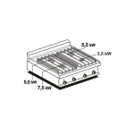Εστία αερίου τετραπλή Lotus 80x70.5x28 εκ PCT-78GP POWER