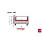 Επαγγελματική ανοξείδωτη ψησταριά επιτραπέζια μονή κάρβουνου με ένα συρτάρι VKN-CGDD1 50X50X37 εκ