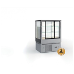 Επαγγελματικό ανοξείδωτο ψυγείο βιτρίνα IRIS αεριζόμενη με διπλά κρύσταλλα 92χ72χ130 εκ ID- IRIS92.72.VIT