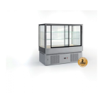 Επαγγελματικό ανοξείδωτο ψυγείο βιτρίνα IRIS αεριζόμενη με διπλά κρύσταλλα 137χ72χ130 εκ ID-IRIS13772.VIT