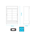 Ψυγείο αναψυκτικών με 2 συρόμενες πόρτες συντήρηση Λευκό 133x70x202,3 εκ CL1300 V2GC SL White