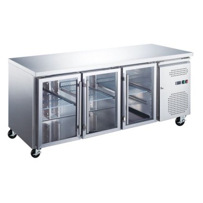 Ψυγείο πάγκου - 180cm - 3 γυάλινες πόρτες MAX-09400406