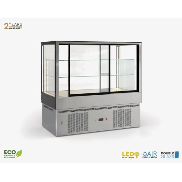 Επαγγελματική ανοξείδωτη βιτρίνα θερμαινόμενη με κυκλοφορία αέρα 92X72X130 εκ ID-IRIS92VITHER