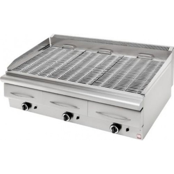 Γκριλ-σχάρα αερίου τριπλή επιτραπέζια ΣΕΙΡΑ 60 120χ63χ34 PN-GS 360