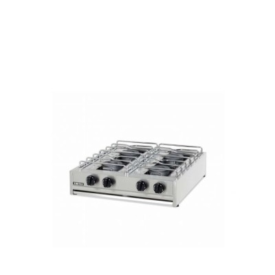 Εστία αερίου με 4 καυστήρες και σχαράκι 80 η 71χ70χ20 εκ VMX-204S EUROCHEF