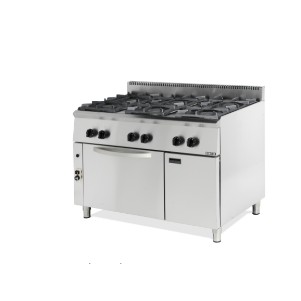 Κουζίνα αερίου 6 εστίες με φούρνο επιδαπέδα 120 x 70 x 85 (98.5) εκ VMX-206STVE
