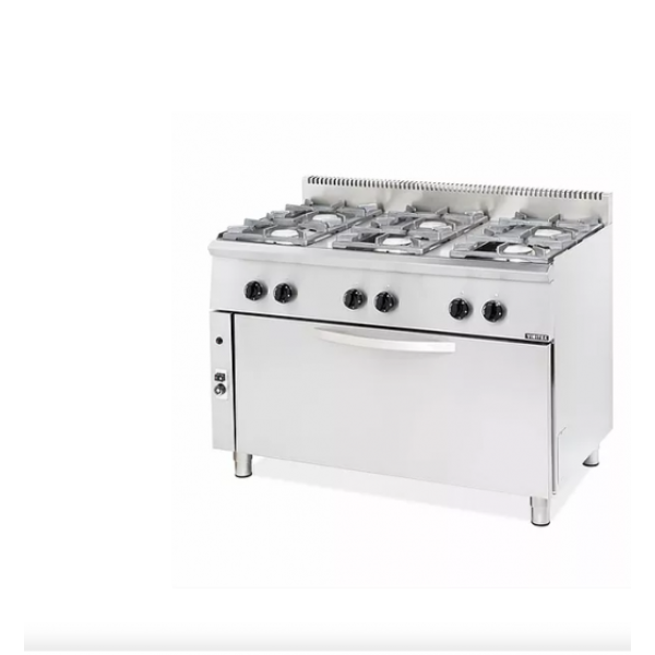Κουζίνα αερίου 6 εστίες με φούρνο επιδαπέδια 80 x 70 x 85 (98.5) εκ VMX-206STVL