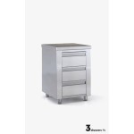 Επαγγελματικό ανοξείδωτο ερμάριο με 3 συρτάρια 60Χ70Χ87 εκ ID-ER60.3SIR