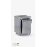 Επαγγελματικό ερμάριο ανοξείδωτο με ανακλινόμενο αμπάρι 60Χ70Χ87 εκ ID-ER60.1AB