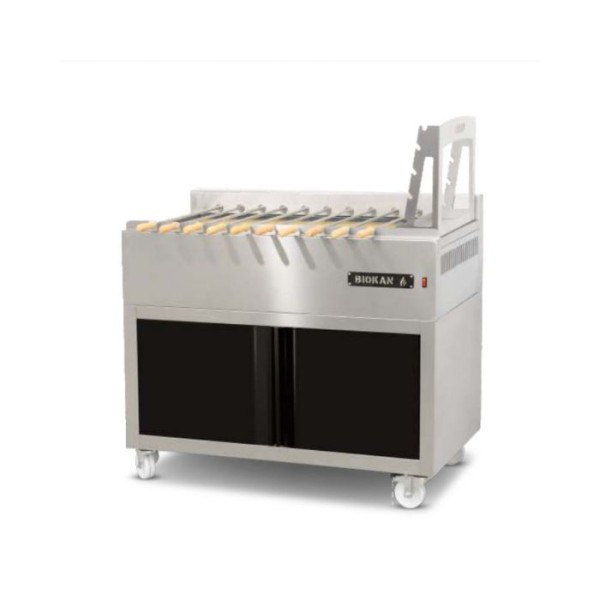 Επαγγελματική ψησταριά για 9 κοντοσούβλια επιδαπέδια κάρβουνου VKN-ROASTER K9SF 110X61X97/27 εκ