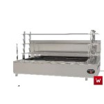 Επαγγελματική ανοξείδωτη επιτραπέζια ψησταριά κάρβουνου με σούβλες δύο ατέρμονες VKN-TLG6 160χ81χ90 εκ