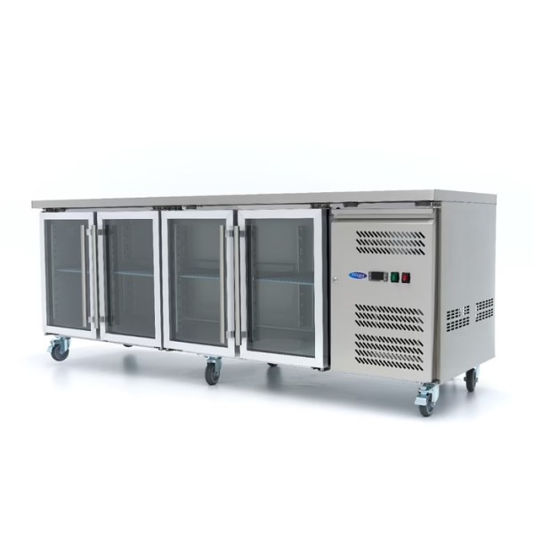 Ψυγείο πάγκου - 223cm - 4 γυάλινες πόρτες MAX-09400409