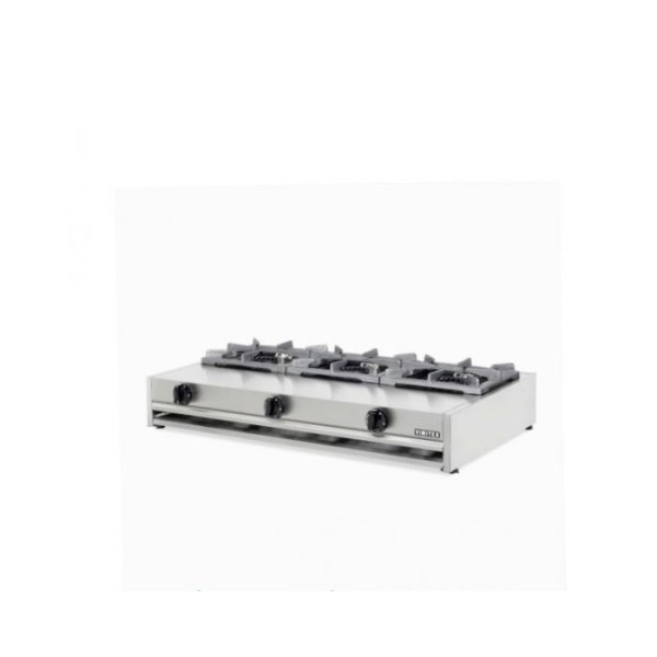 Εστία αερίου με 3 καυστήρες και μαντεμένια σχάρα VMX-332A 1,35χ62,5χ20 εκ