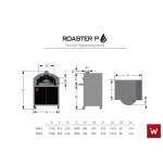 Επαγγελματικός φούρνος με ξύλα & αέριο επιδαπέδιος ROASTER P VKN-ROASTER PGC6 139X81,5X168 εκ