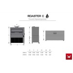 Επαγγελματική κοτοπουλιέρα με ξύλα-κάρβουνο για 36-42 κοτόπουλα VKN-POASTER PCFW16 160X105X193 εκ