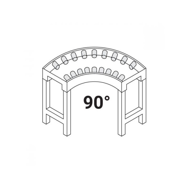 Ραουλιέρα γωνιακή 90° 1100mm 509737
