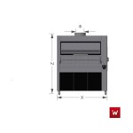 Επαγγελματική κοτοπουλιέρα με ξύλα-κάρβουνο για 36-42 κοτόπουλα VKN-POASTER PCFW16 160X105X193 εκ