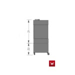 Επαγγελματική κοτοπουλιέρα με ξύλα-κάρβουνο για 36-42 κοτόπουλα VKN-POASTER PCFW16 160X105X193 εκ