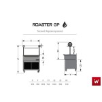 Επαγγελματική ψησταριά PARRILA κάρβουνου επιδαπέδια με ανύψωση VKN-ROASTER GP95C 115χ70χ151 εκ