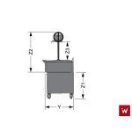 Επαγγελματική ψησταριά PARRILA κάρβουνου επιδαπέδια με ανύψωση VKN-ROASTER GP95C 115χ70χ151 εκ