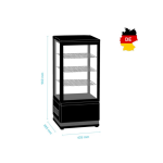 Ψυγείο βιτρίνα συντήρηση επιτραπέζιο 700277G μάυρο 4 οψεων 43,5x38,5x96 εκ