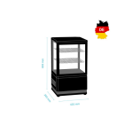 Ψυγείο βιτρίνα συντήρηση επιτραπέζιο μάυρο 700358G 43,5x38,5x80,5 εκ