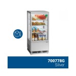 Ψυγείο βιτρίνα συντήρηση επιτραπέζιο 700778G ασημί 4 όψεων 43,5x38,5x96 εκ