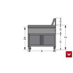 Επαγγελματική ψησταριά για 6 κοντοσούβλια επιτραπέζια κάρβουνου VKN-ROASTER K6S 85X61X27/27 εκ
