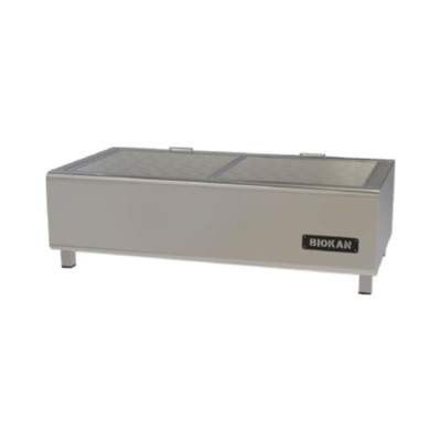 Επαγγελματική ανοξείδωτη ψησταριά επιτραπέζια μονή κάρβουνου VKN-CGS4 120X50X27 εκ