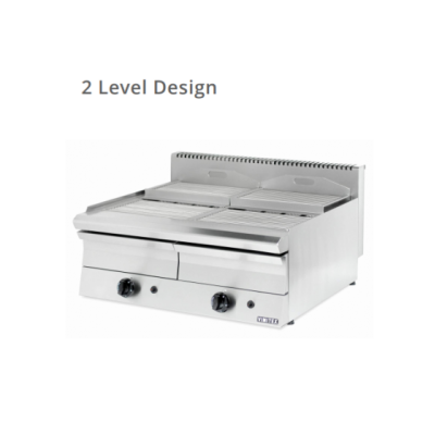 Επιτραπέζια Σχαριέρα ΣΟΥΒΛΑΚΙΕΡΑ αερίου νερού 80x70x30 (43) εκ VMX-752/2L