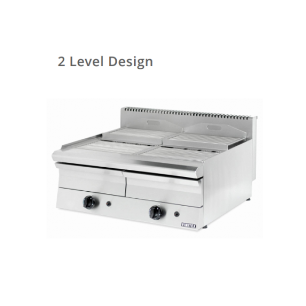 Επιτραπέζια Σχαριέρα ΣΟΥΒΛΑΚΙΕΡΑ αερίου νερού 80x70x30 (43) εκ VMX-752/2L