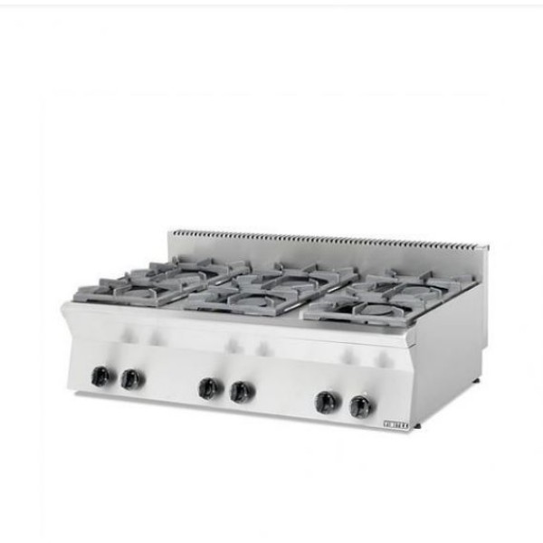 Εστία αερίου με 6 εστίες επιτραπέζια 120 x 70 x 25 εκ VMX-753ST