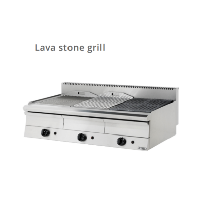 Επιτραπέζια Σχαριέρα αερίου με πέτρα λάβας 120X70X30 εκ VMX-753V