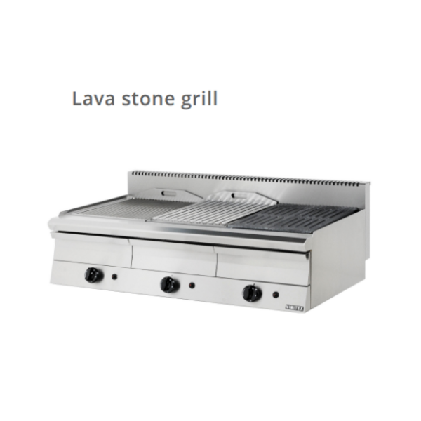 Επιτραπέζια Σχαριέρα αερίου με πέτρα λάβας 120X70X30 εκ VMX-753V